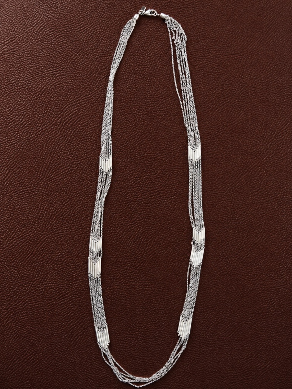 Express Silver Multi-Strand Layered Chain Necklace